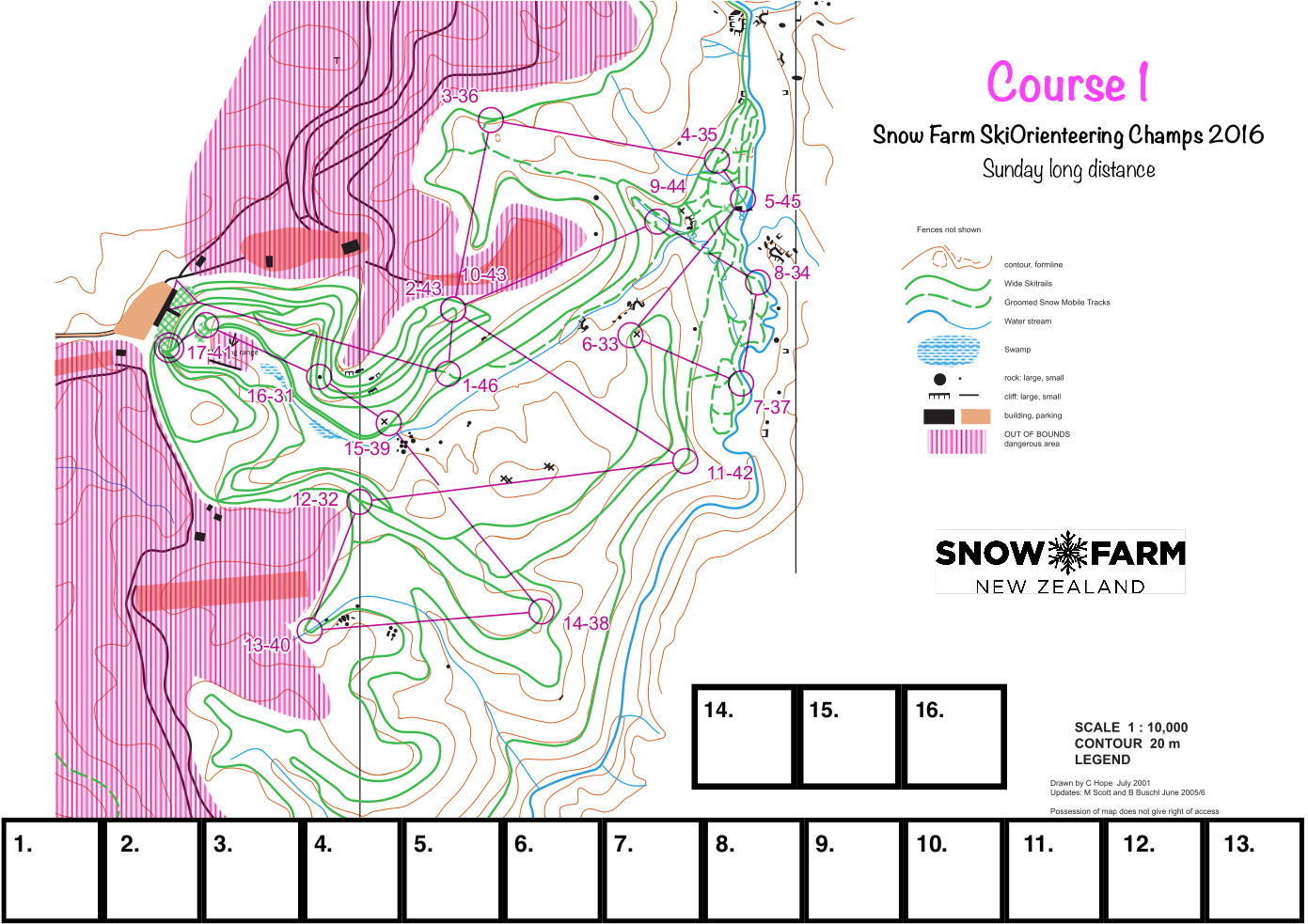 Snow Farm Ski O Champs 2016 Long (2016-08-28)